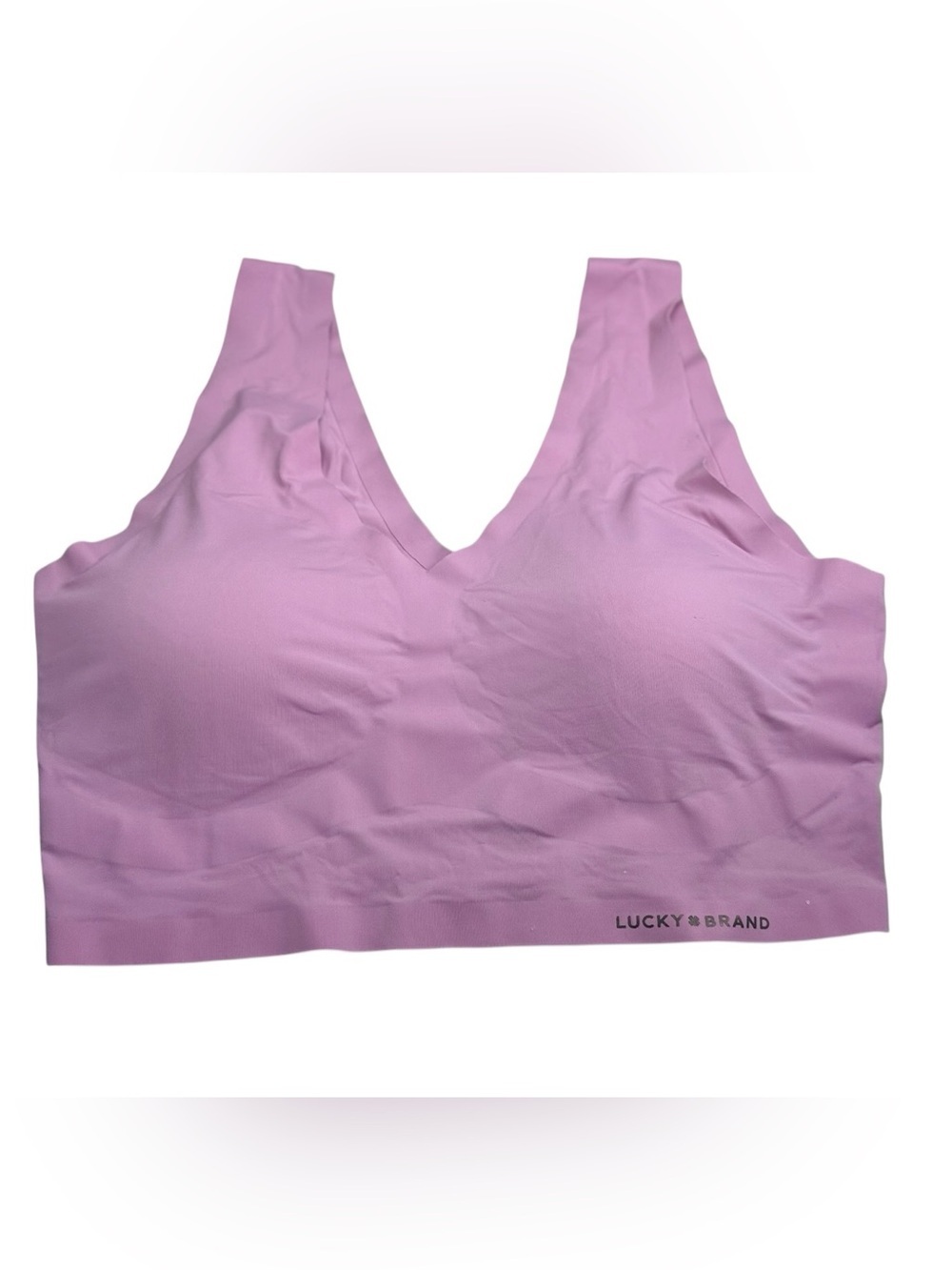 Lucky Brand Seamless V-Neck Comfort Bralette Pink M